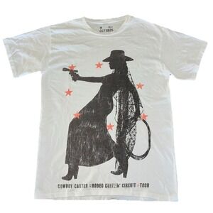 Beyonce Most Wanted Tee M White Cowboy Carter Tour 2025 Merch NEW‎ *spot